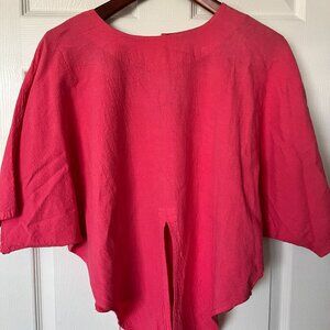 Renata B pink tie front blouse - M